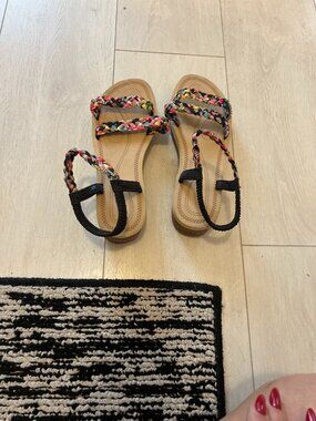 South of France Multicolour Braided Sandals | European Riviera Style